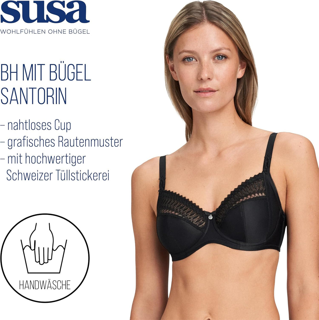 Susa Damen Santorin BH 85B Schwarz, 85B Schwarz