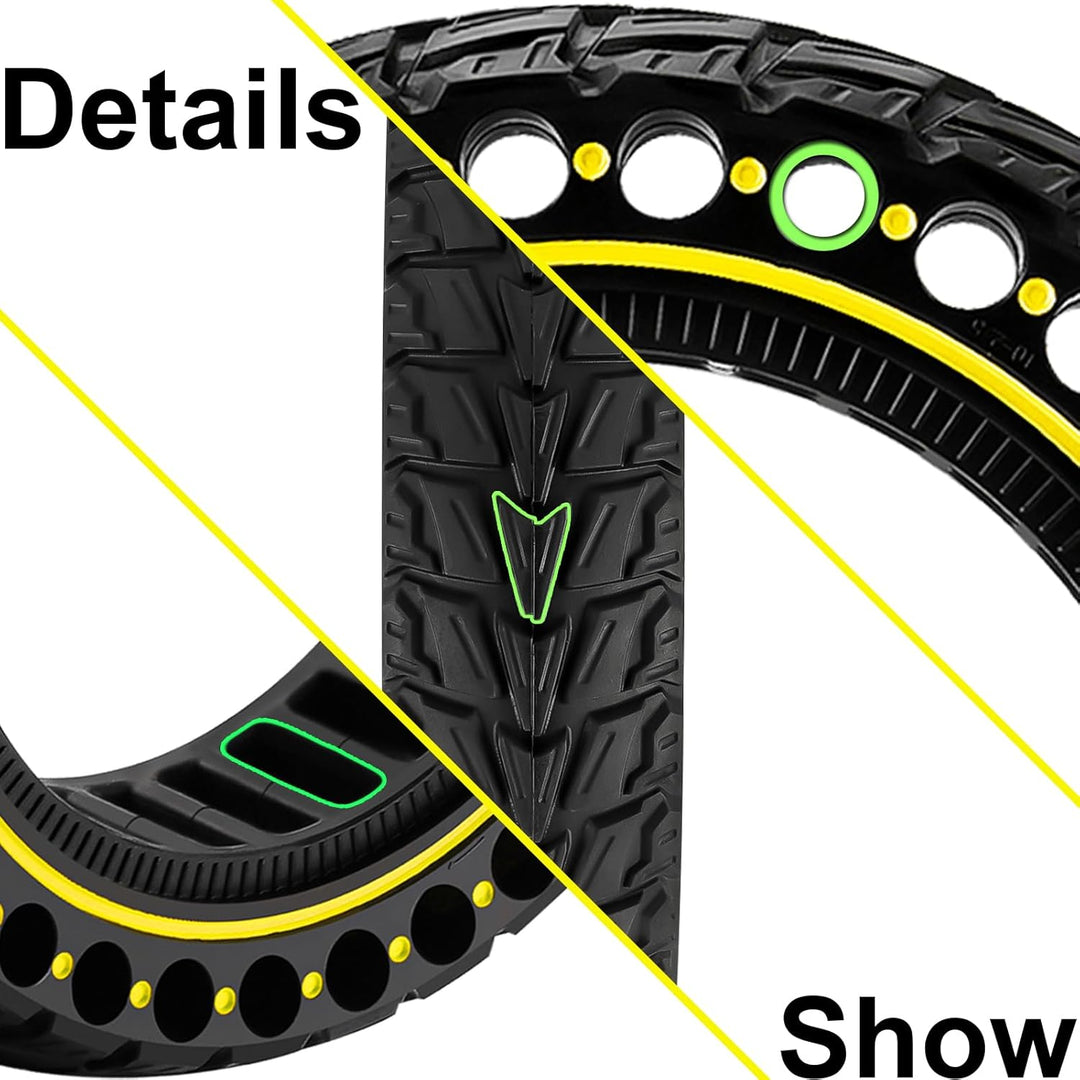 BABEJIA 2PCS E Scooter Reifen 60/75-6.5, Vollgummireifen 10x2.50-6.5 e Scooter G30, E Scooter Reifen