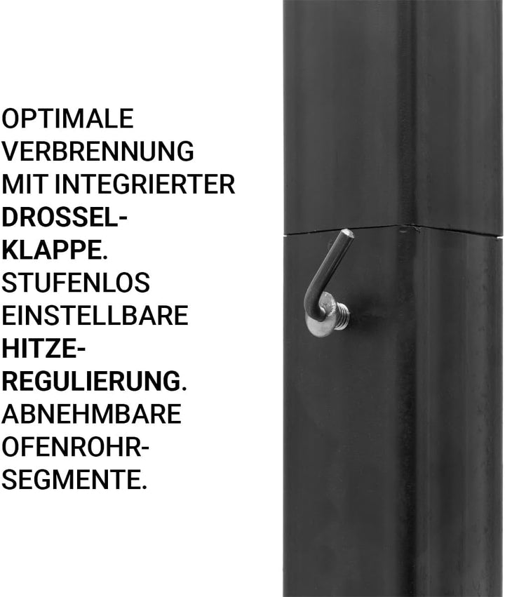 FlameFusion Utschak Feuerofen mit Abzugsrohr Uchag Grillen & Kochen mit Outdoorküche (Utschak M - mi