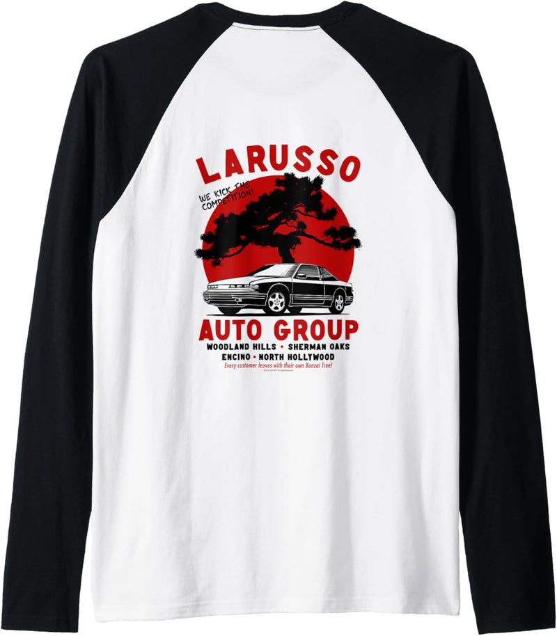 Cobra Kai Retro LaRusso Auto Group Ad Raglan