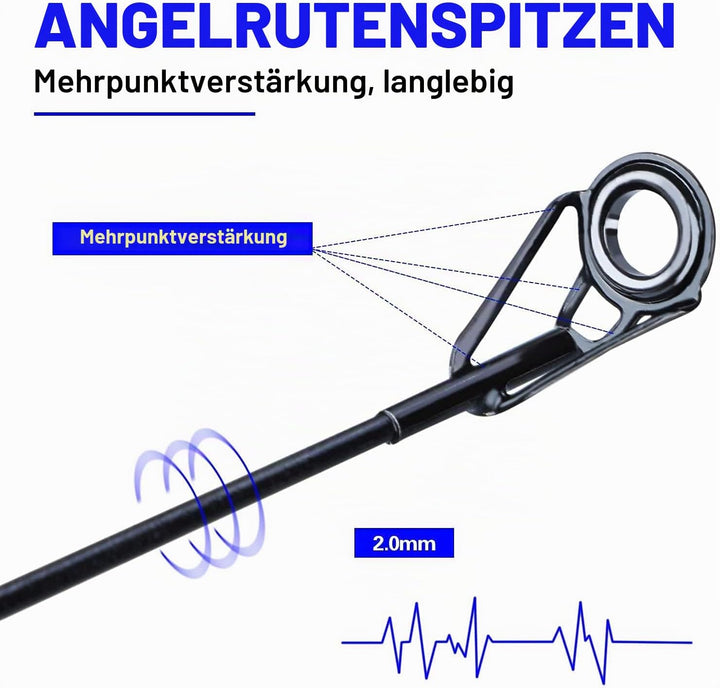 Sougayilang Teleskop-Angelrute 24 Tonnen Kohlefaser, CNC-gefräster Rollensitz, komfortabler Eva-Grif