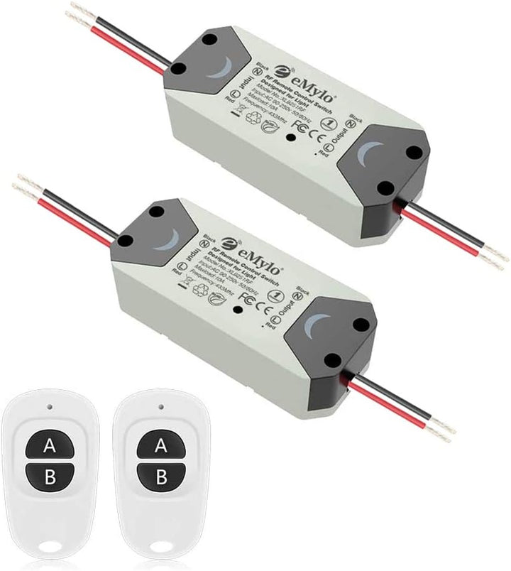 eMylo Smart Wireless RF Fernsteuerungsschalter 220V Relais 1000W Ein 1-Kanal-HF-Relaisschalter 90-25