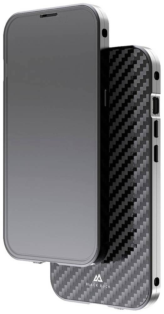 Black Rock - Hülle 360 Grad Glass Case Passend für Apple iPhone 14 Plus I Carbon Handyhülle, Karbon