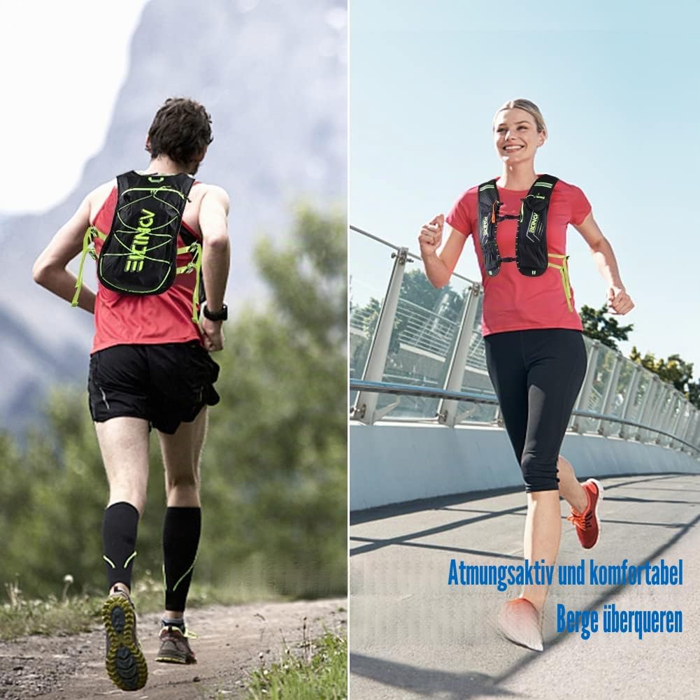 Trinkrucksack, Geila Running Trinkweste, Marathon Trail Running Rucksack, Atmungsaktiver Rucksack Ou