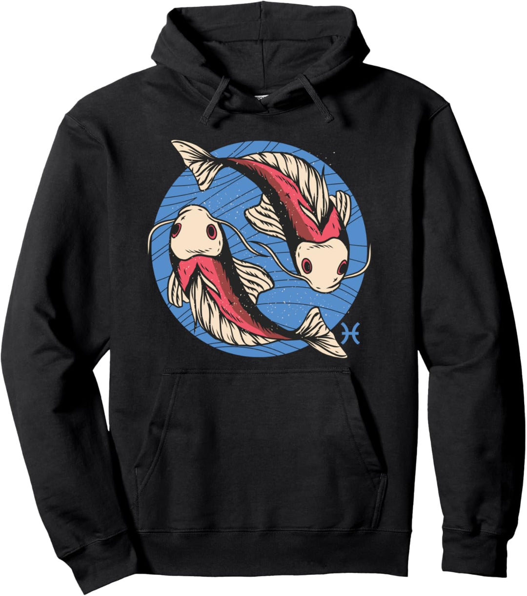 Fische Tierkreiszeichen Horoskop Astrologie Fisch Symbol Pullover Hoodie