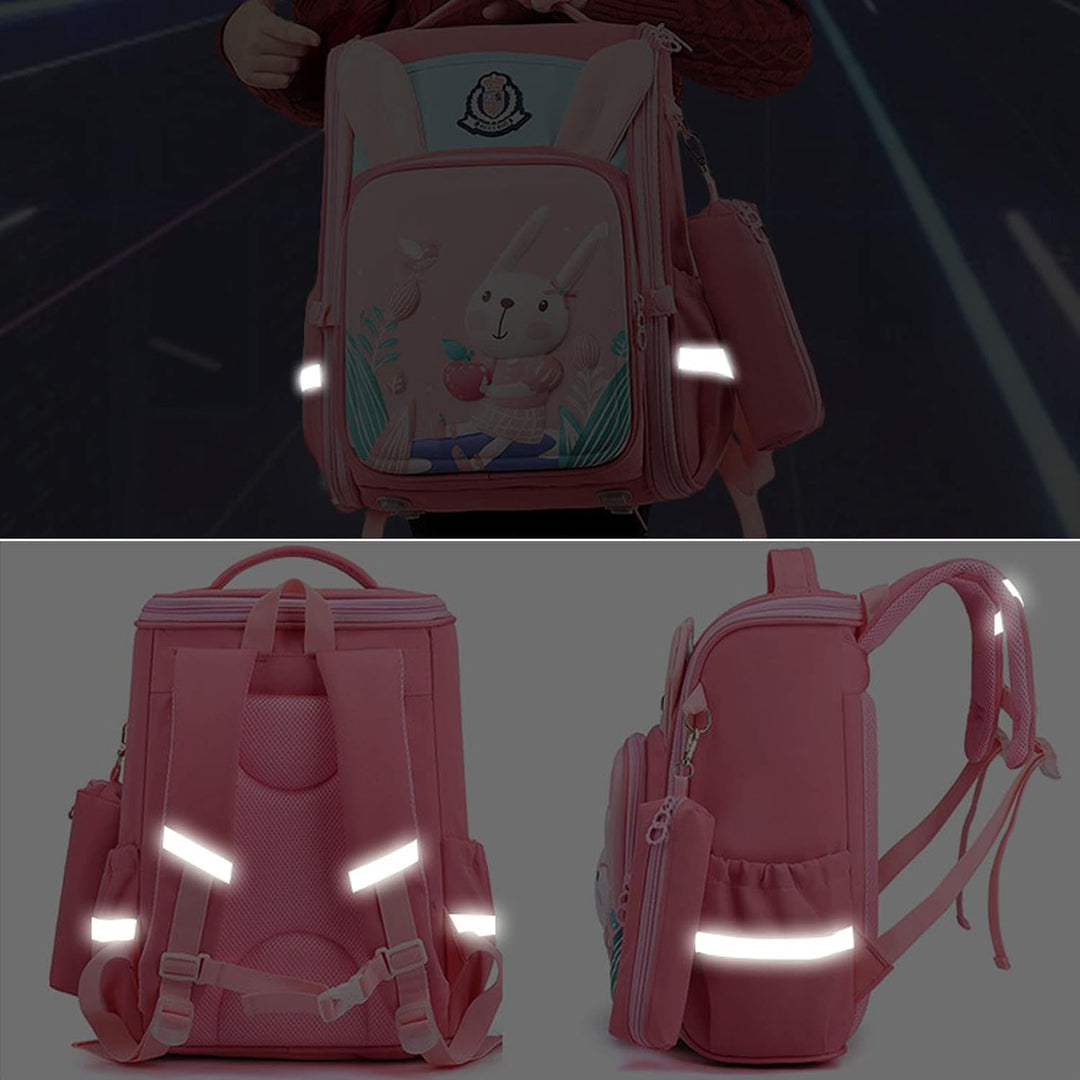 FANDARE Niedlich Kinderrucksack Schulranzen Reflektierend Schultaschen Jungen Mädchen Schulrucksack