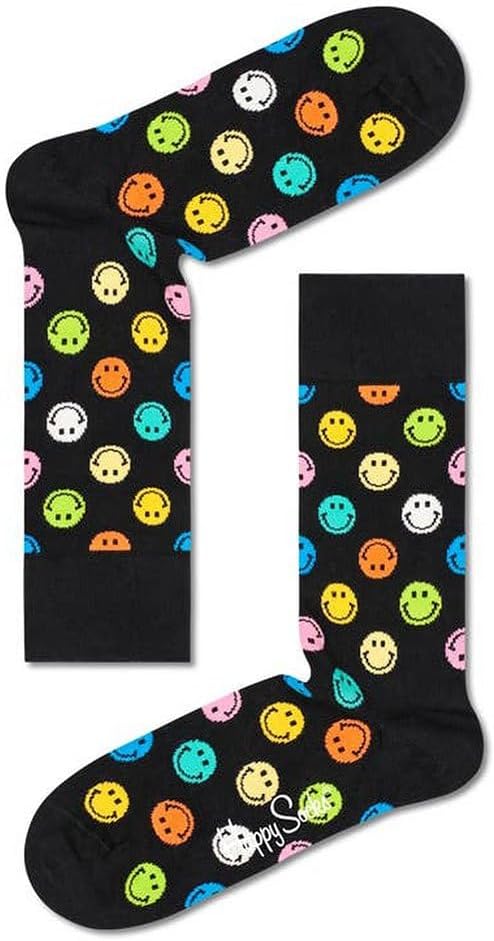 Happy Socks Herren Smiley 3-Pack Gift Set Socken, Multi, M