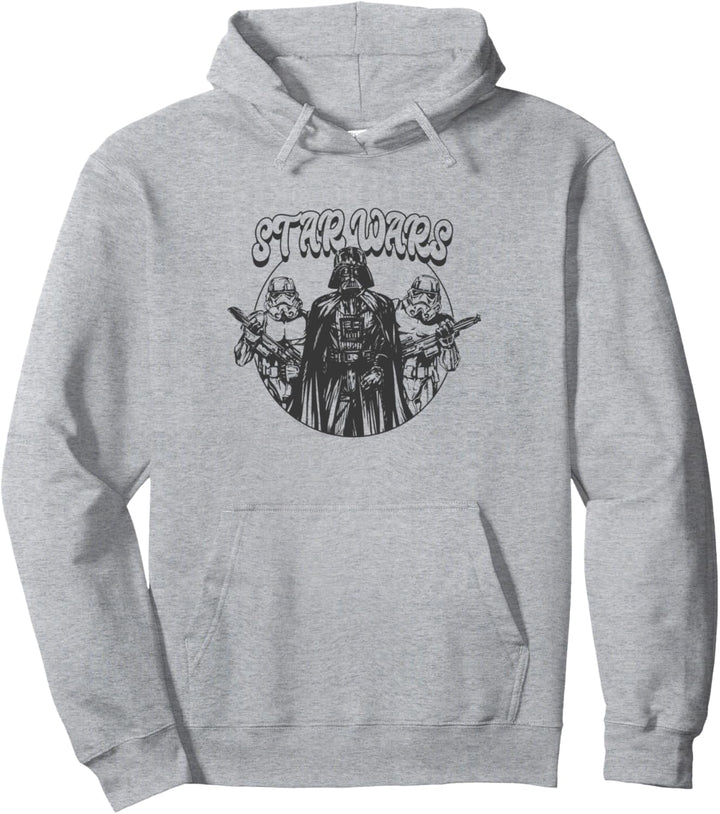 Star Wars Darth Vadar & Storm Troopers Circle Fill Portraits Pullover Hoodie