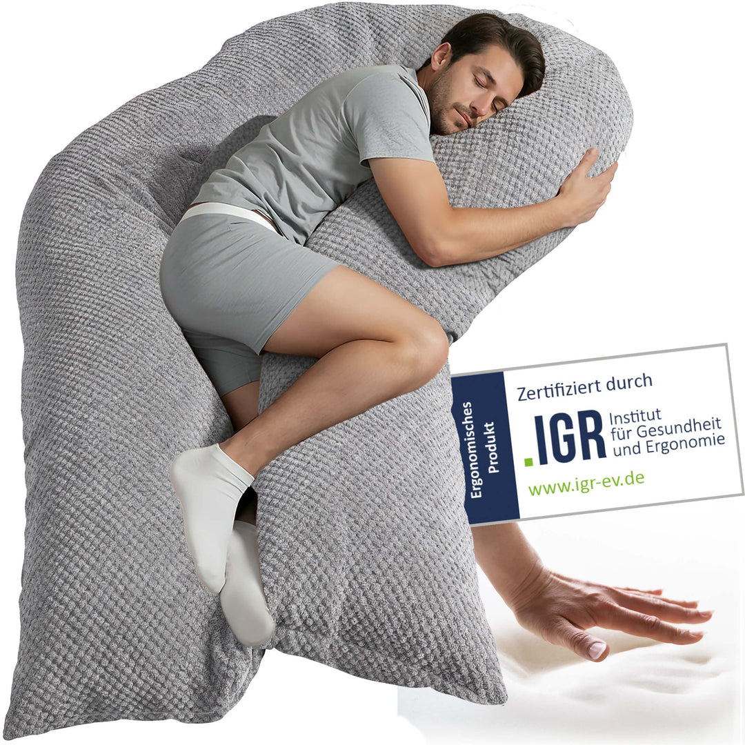 Traumreiter Seitenschläferkissen Visco XXL Pro – ergonomisches Schlafkissen für kräftige Seitenschlä