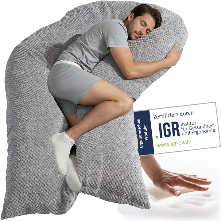Traumreiter Seitenschläferkissen Visco XXL Pro – ergonomisches Schlafkissen für kräftige Seitenschlä