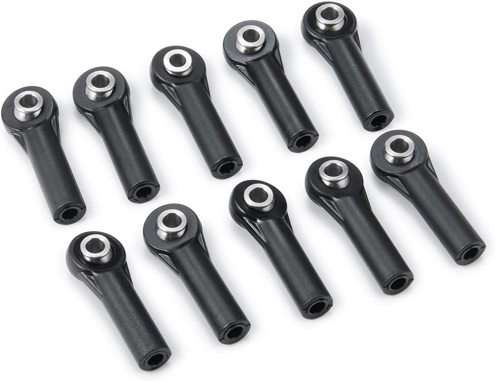 AXspeed 10pcs Plastic Link Rod End M3 Ball Head Joint Linkage for Axial SCX10 1/10 RC Crawler Car (A