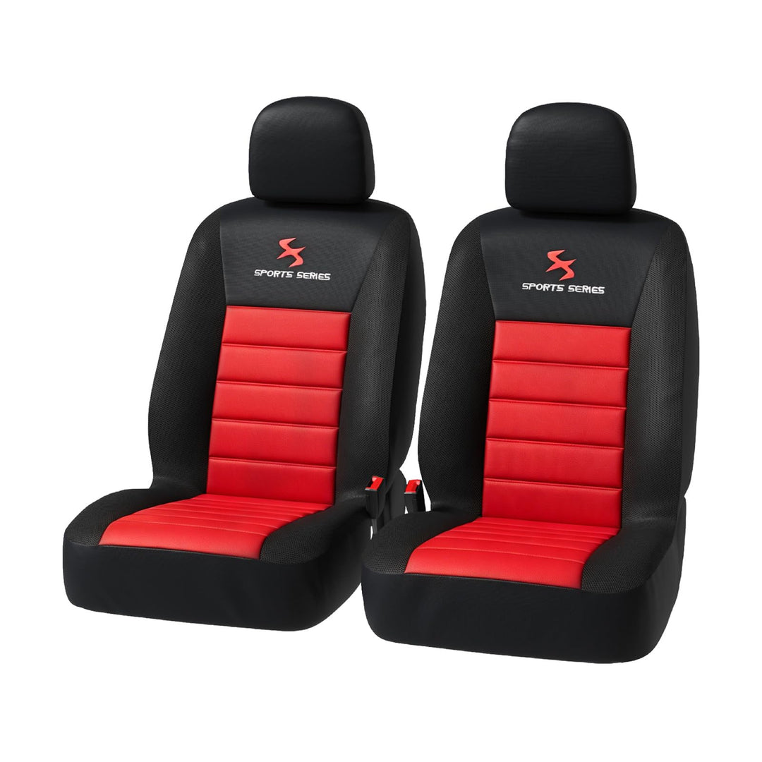 WOLTU AS7257-2 2er Sitzbezüge Auto Einzelsitzbezug universal Grösse, Komplettset, rot, rot