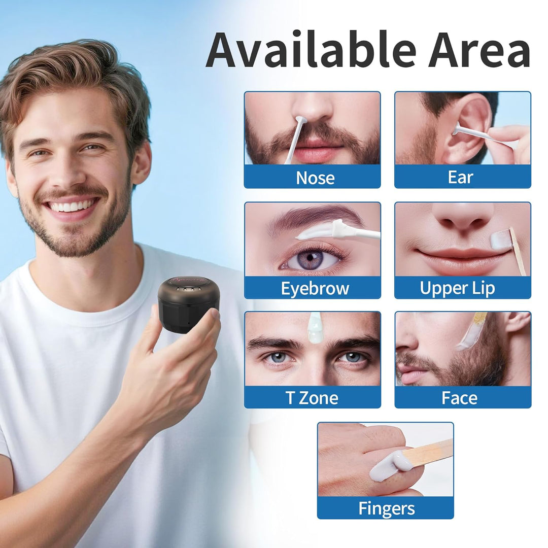 Beauty7 Nose Wax Kits Nasen Waxing Set Nasen- und Ohrenhaarentfernung Mini Wachswärmer Nasenwachs Se