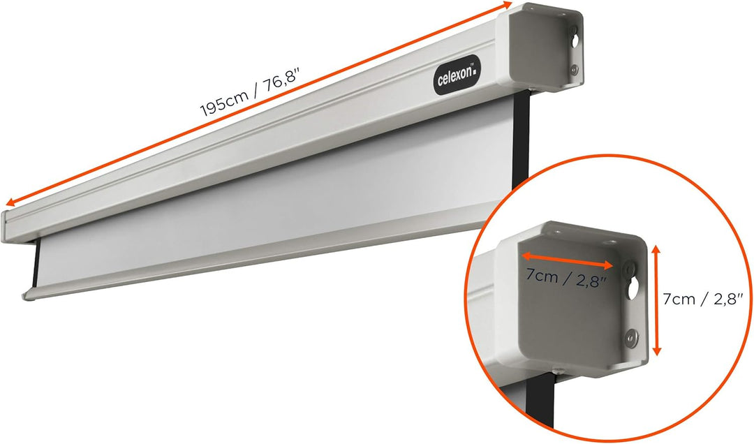 celexon Professional Motor-Leinwand 85" | 180x135 cm 4:3 | elektrische 4K,Full-HD Beamer-Leinwand fü