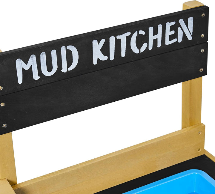 pt, Outdoor Mud Kitchen, Kinder Outdoor-Küche aus Holz für Pretend und Spielen, Schlamm, Wasser, San
