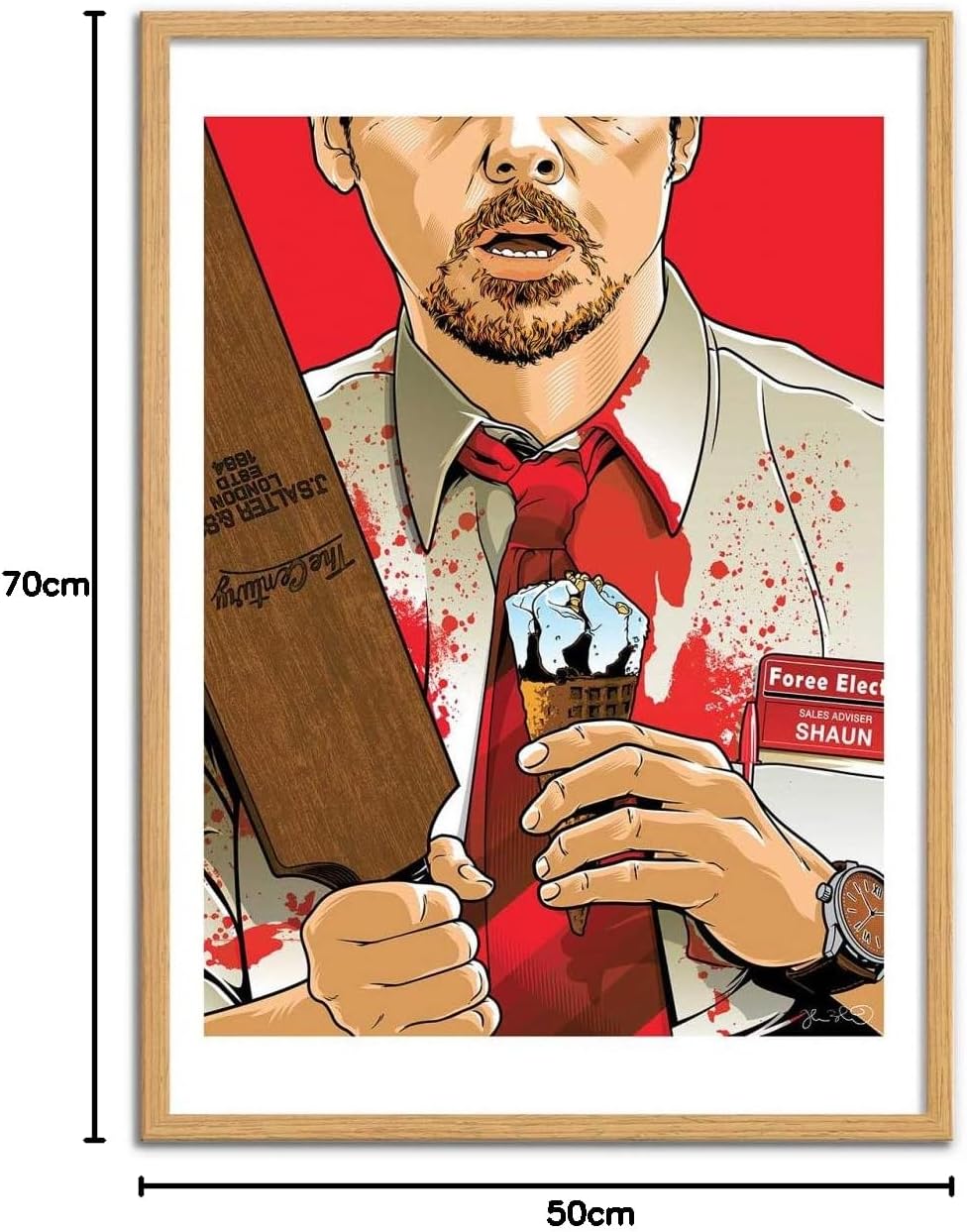 Wall Editions Art-Poster - Shaun of The Dead - Joshua Budich