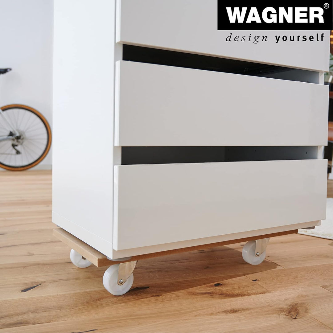 WAGNER Transportroller Transporthilfe 1104 I Plattformwagen für Möbel aus MDF I 57,5 x 30 x 10 cm, T