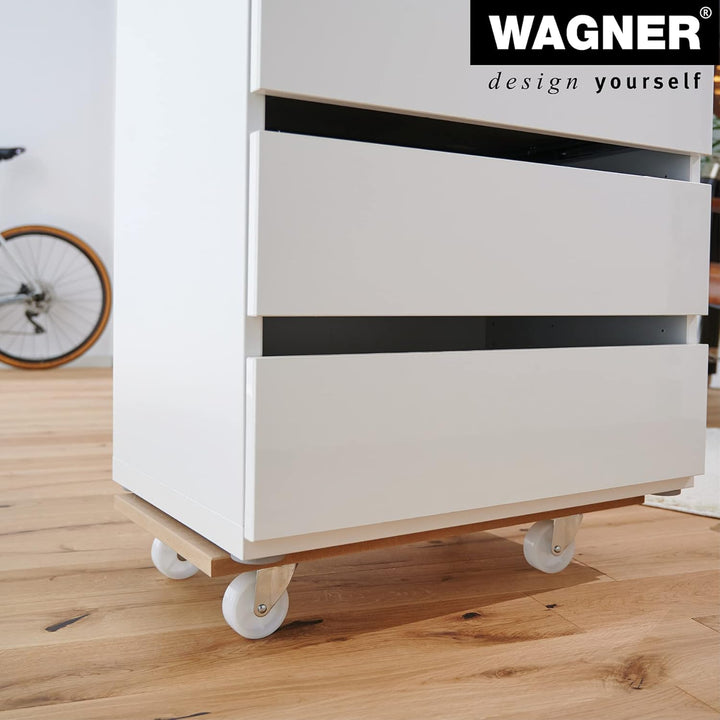 WAGNER Transportroller Transporthilfe 1104 I Plattformwagen für Möbel aus MDF I 57,5 x 30 x 10 cm, T
