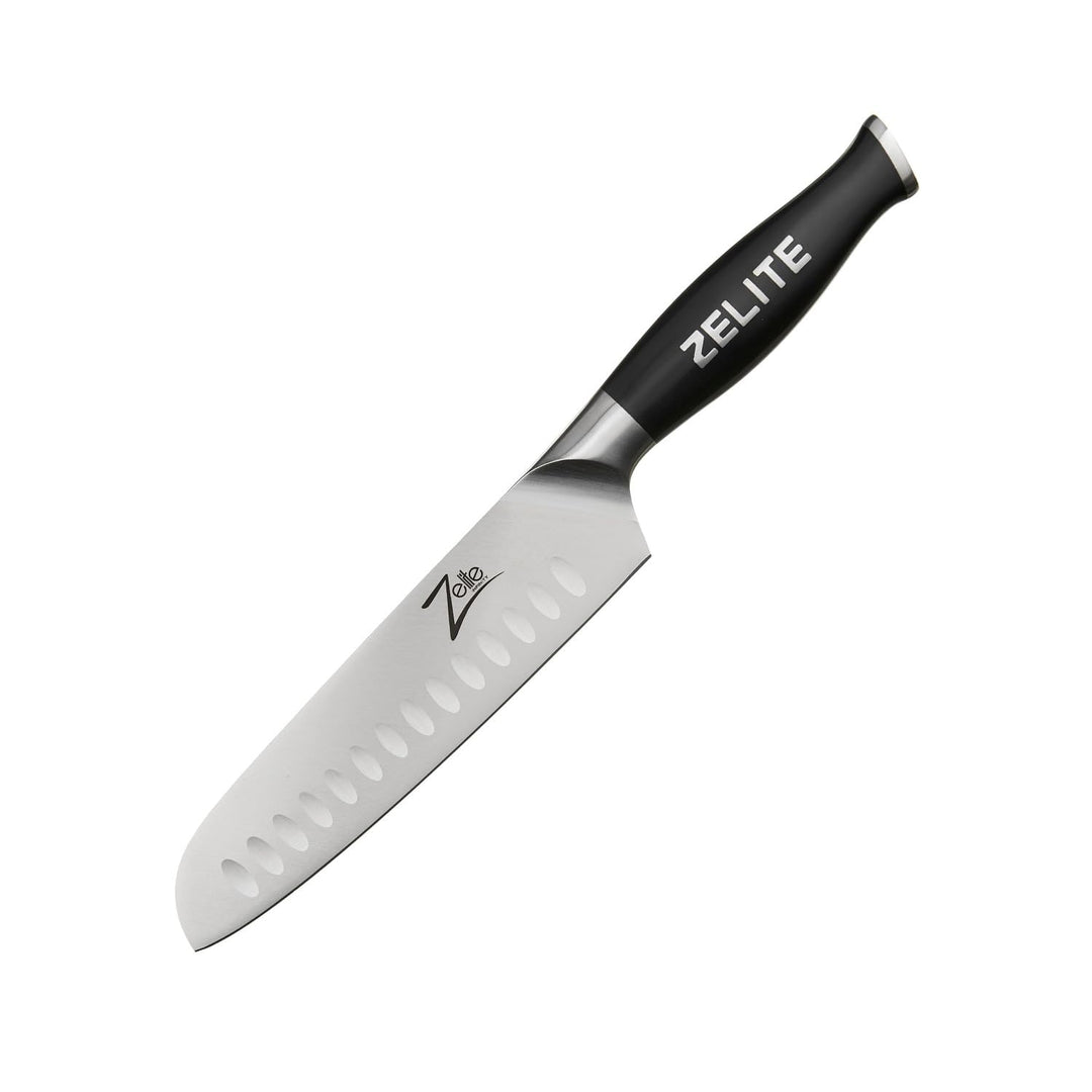 Santoku Messer 18cm – Küchenmesser der Comfort-Pro-Serie – Deutscher Rostfreier Carbonstahl - Ra-sie