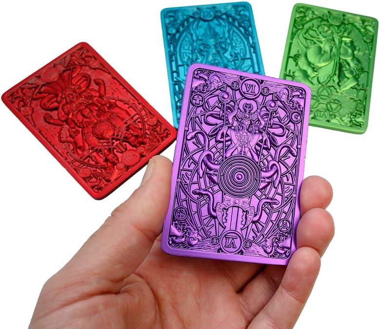 Warhammer 40.000 Imperial Tarot Ingot Gods 4‑Pack – offiziell lizenziertes Metall-Sammlerset, Ausste