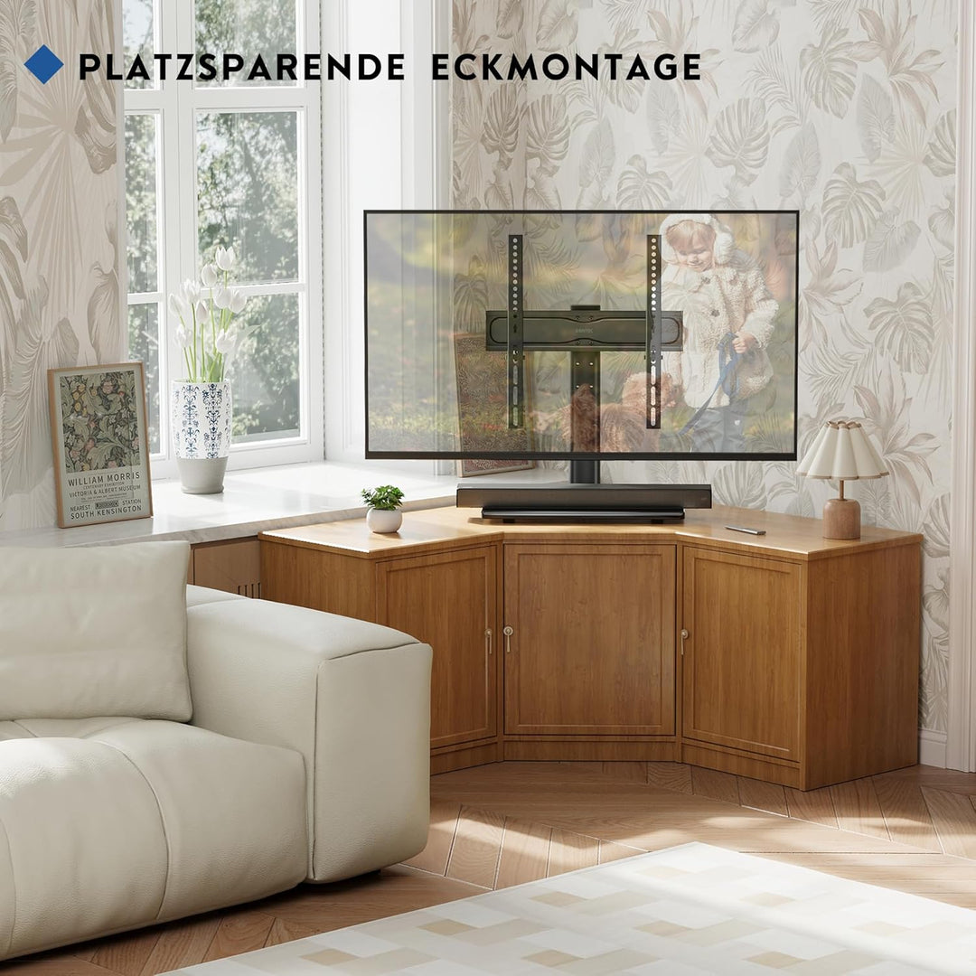 BONTEC TV Standfuss TV Ständer Universal Höhenverstellbar für 26-55 Zoll LCD LED OLED Plasma Flach &