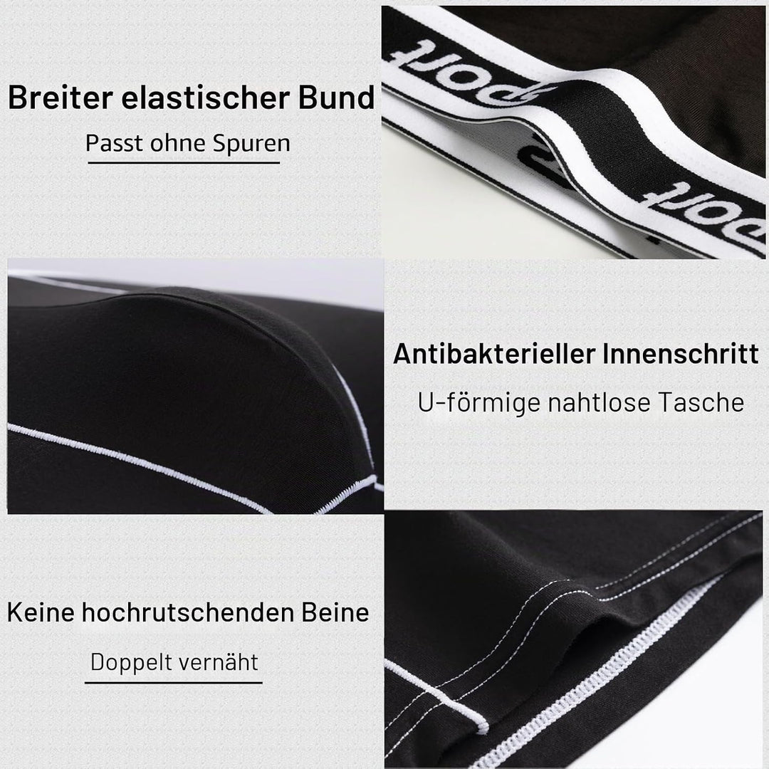 Nuofengkudu Herren Modal Unterwäsche Nahtlose Langes Bein Boxershorts Anti Chafing Unterhosen Atmung