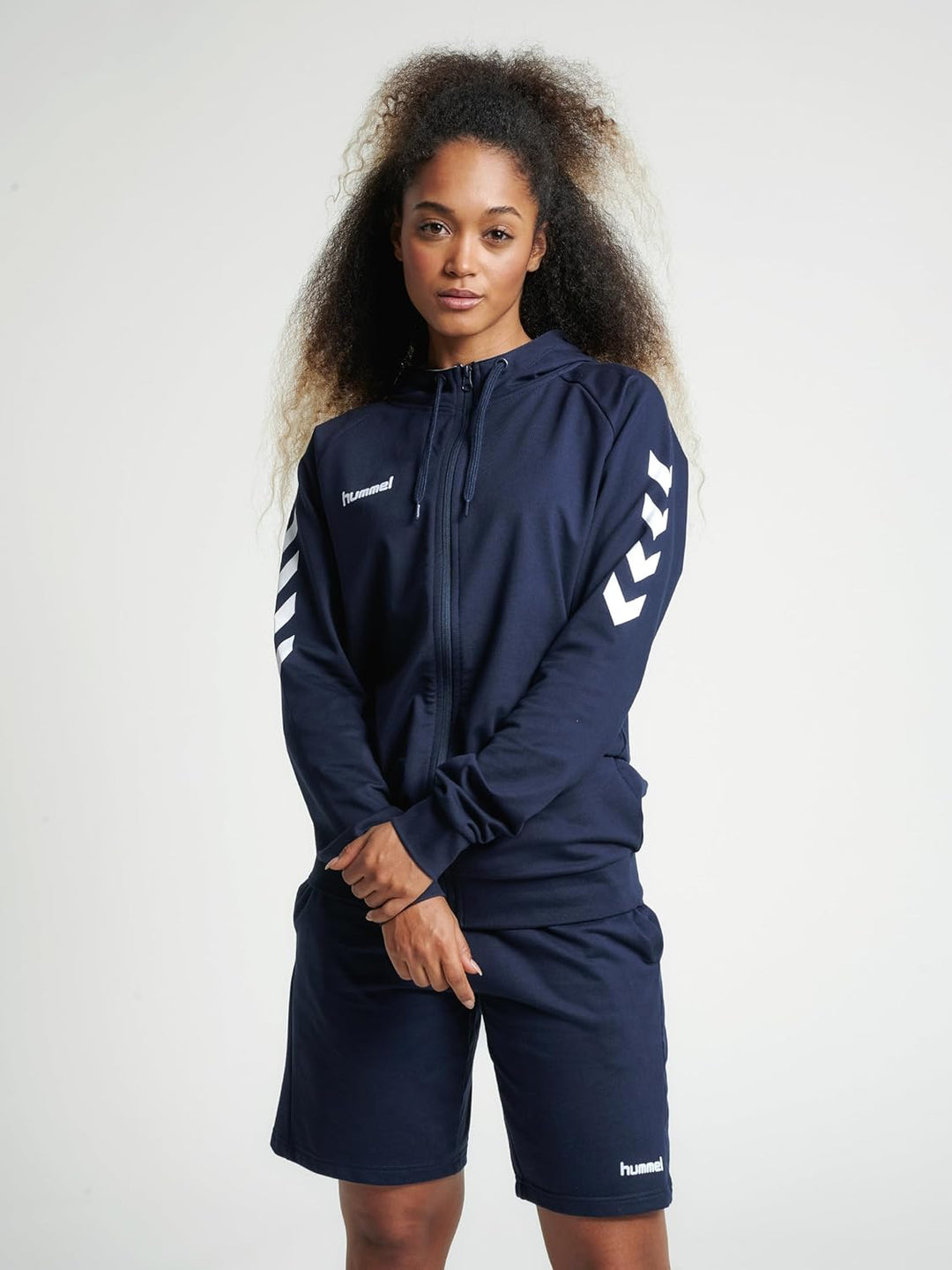 hummel Reissverschluss Kapuzenpullover Hmlgo Damen XS Blau, XS Blau