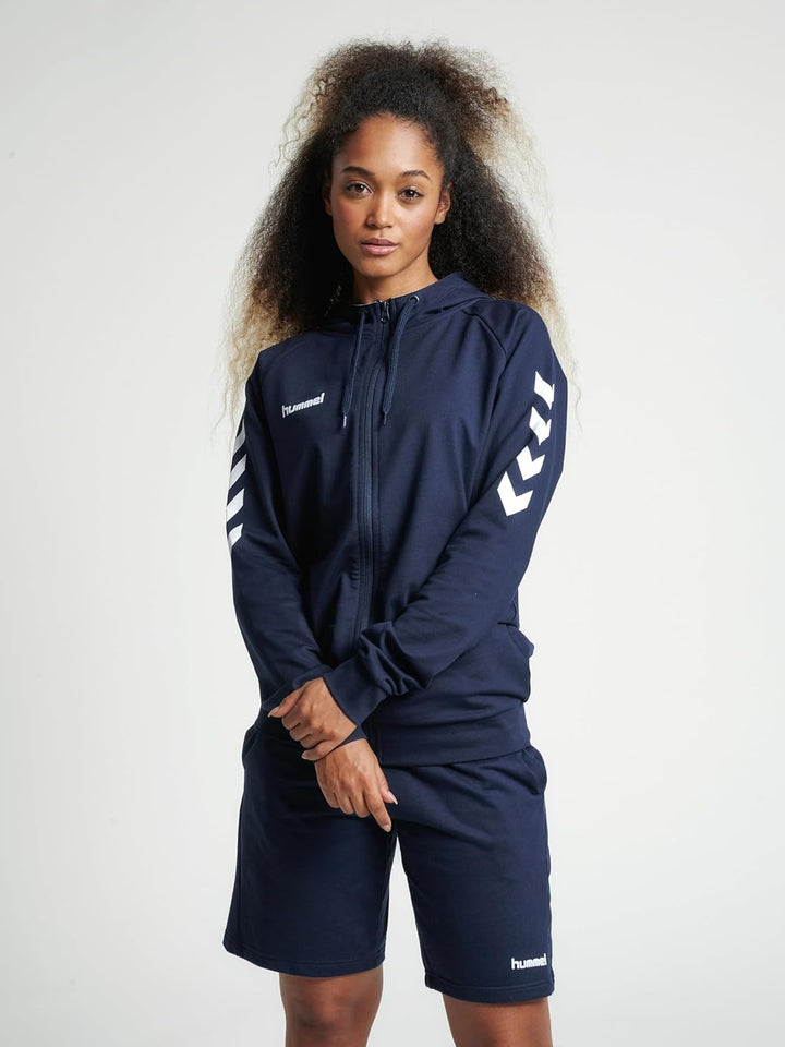 hummel Reissverschluss Kapuzenpullover Hmlgo Damen XS Blau, XS Blau