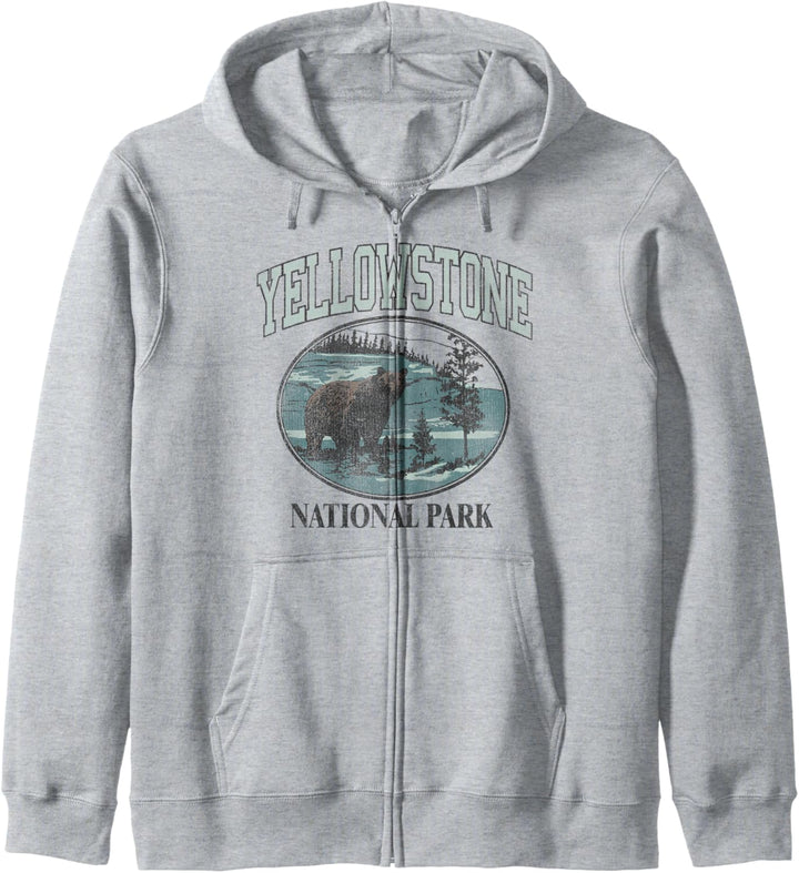 Yellowstone National Park Stream & Bear Kapuzenjacke