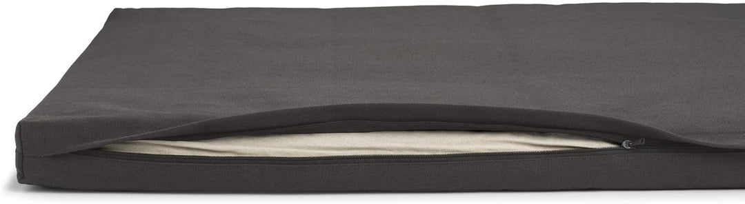 basaho Zabuton Meditationsmatte | Biobaumwolle | Füllung aus recycelter Wollfaser Felsgrau, Felsgrau