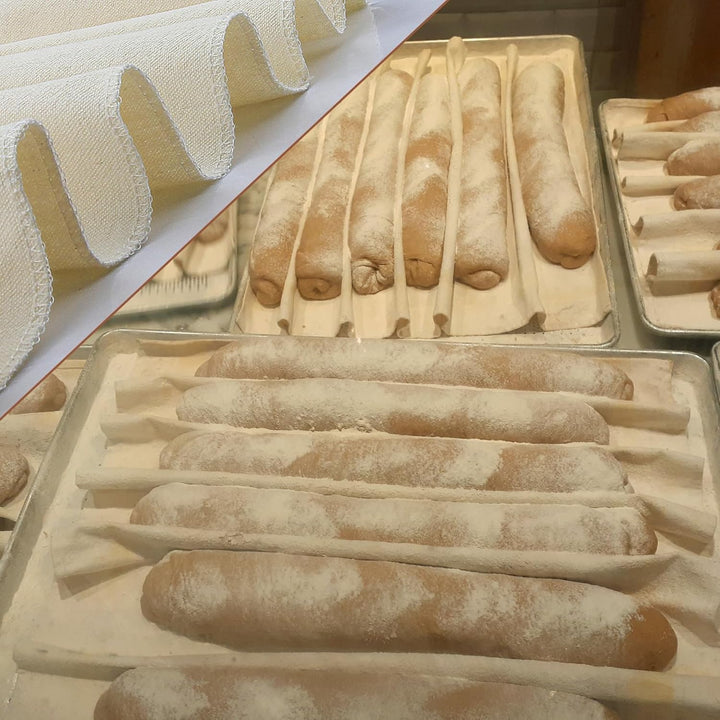 Bäckerleinen Leinentuch Brot Backen 75 X 45cm 6 Stück Natur Bäckerleinen Teige Teigtuch Gärfolie für