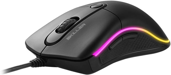 Sharkoon Skiller SGM2 RGB Gaming Maus, optisch 6400 DPI, Ergonomische Form Mehrfarbig