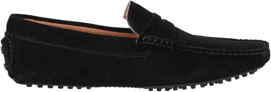 Elara Herren Mokassins Wildleder Segelschuhe Chunkyrayan 41 EU Schwarz, 41 EU Schwarz