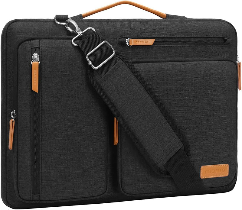 MOSISO 360 Schützend Laptop Schultertasche,15-15,6 Zoll Hülle Kompatibel mit MacBook Pro 16 Zoll,HP,