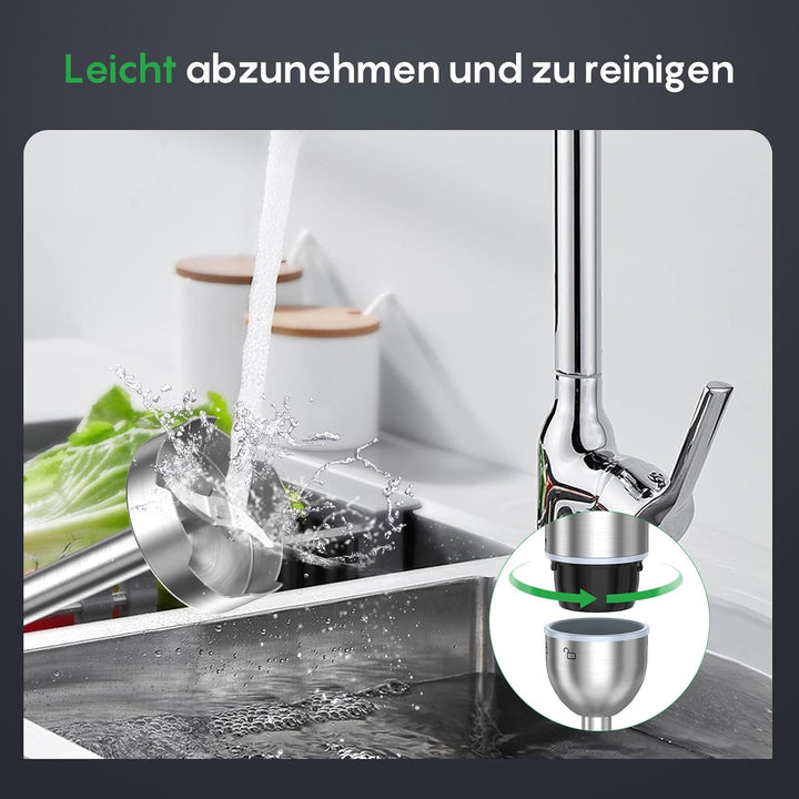 FRESKO Stabmixer, 1000W Edelstahl pürierstab mit 12 Geschwindigkeitsstufen, TURBO-Taste, 700ml Beche