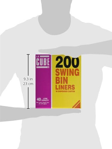 Le Cube RY01765 480 Säcke für Mülleimer mit Schwingdeckel, 40 l Fassungsvermögen, 200 Stück (Verpack