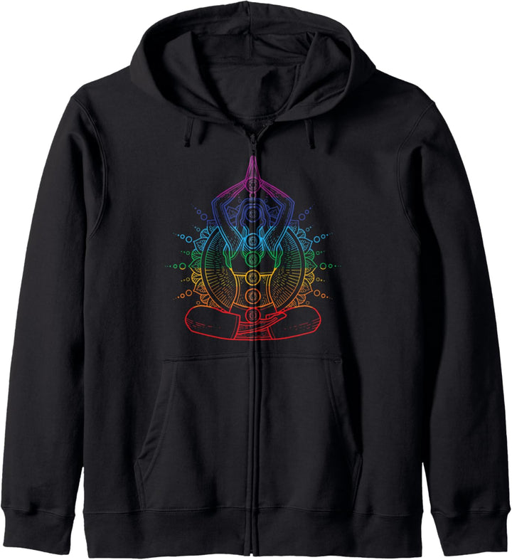 Yoga Mandala Meditation Entspannung Sport Chakra Seele Kapuzenjacke