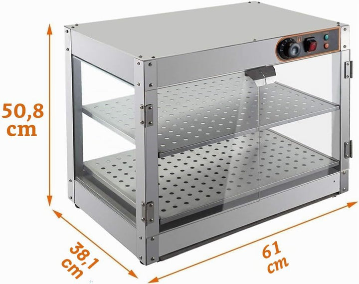 Warmhaltevitrine Speisenwärmer Heisse Theke Wärmebehälter Warmhaltetheke 30-85°C hergestellt aus 304
