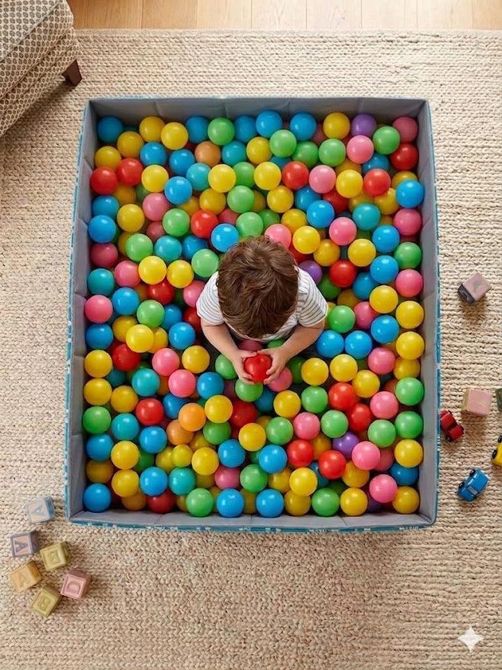 Bällebad für Kinder - Faltbarer und tragbarer Bällebad - Spielzeugwürfel für drinnen und draussen -