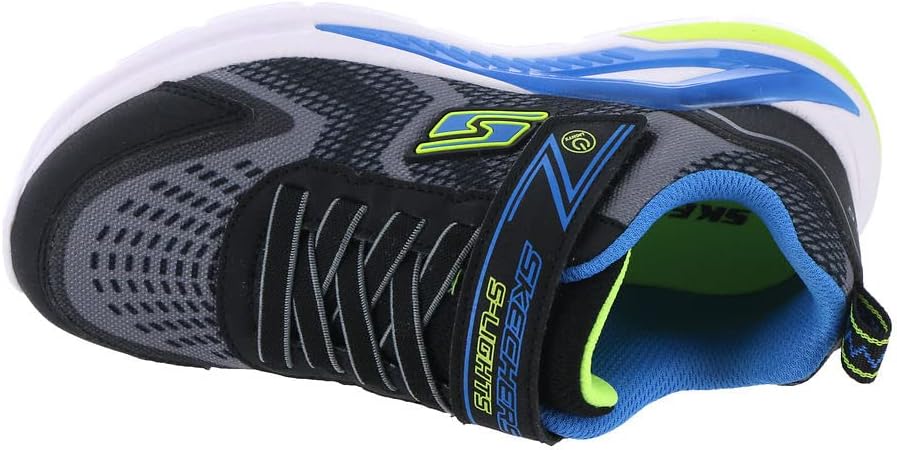 Skechers Jungen 401660l Bkyb Sneaker 30 EU Black Charcoal Textile Yellow Blue Trim, 30 EU Black Char