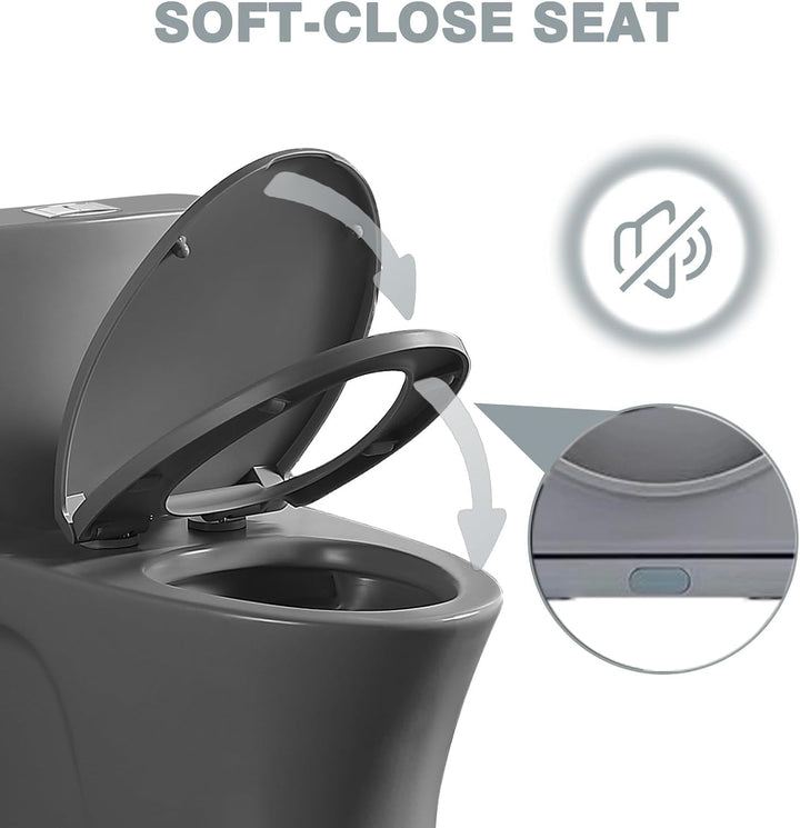 WC-Sitz Soft Close, Soft Close WC-Sitz mit Schnellverschluss für einfache Reinigung, Standard-Klo-To