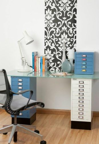 BISLEY MultiDrawer, 29er Serie, DIN A4, 6 Schubladen, Metall, 605 Blau, 38 x 27.9 x 59 cm, 605 Blau