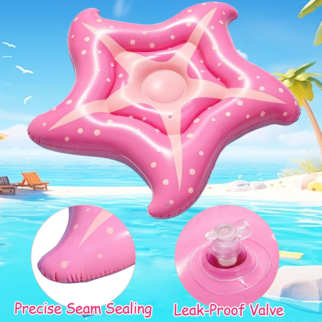 Luftmatratzen Pool für Kinder, 150cm Seestern Luftmatratze Pool Hängematte Faltbars Pool Float Erwac