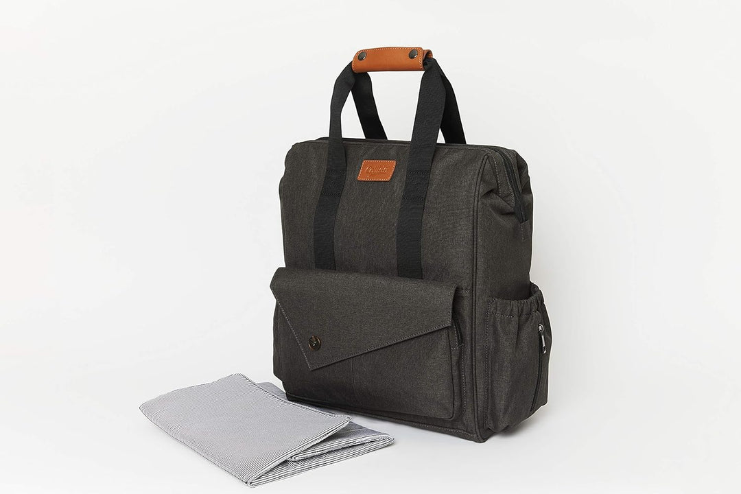 Baby Wickelrucksack I Wickeltasche mit Wickelunterlage I Wasserabweisend I 12 Fächer ca. 28 Liter I