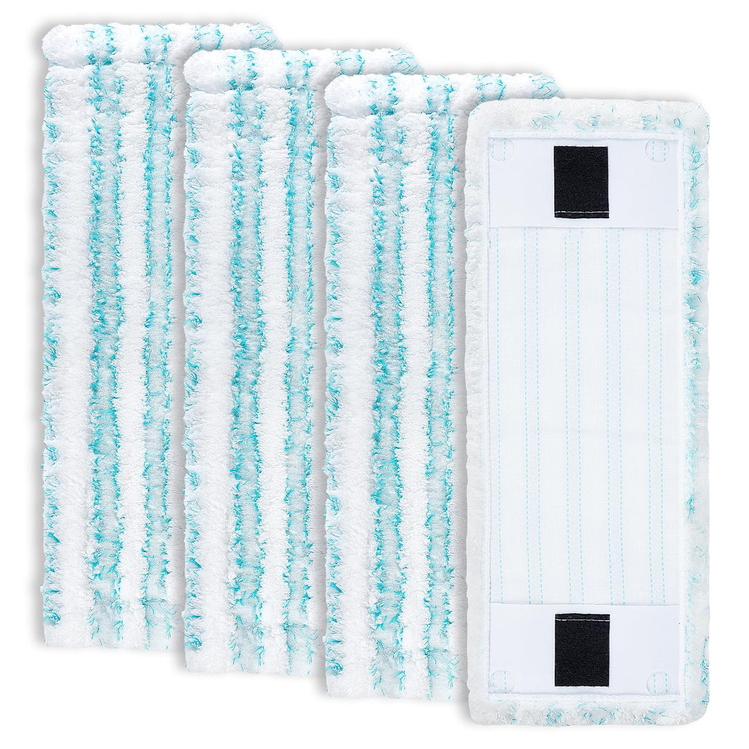 KEEPOW 4 Wischbezüge für Leifheit Clean Twist M Ergo Micro Duo, Bodenwischer Ersatzbezüge mit 2-Fase