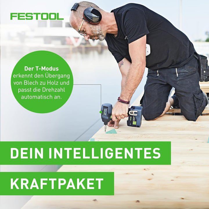 Festool Akku-Schlagschrauber TID 18 HPC 4,0 I-Plus (mit Akkupacks BP 18 Li 4,0, Schnellladegerät, Gü