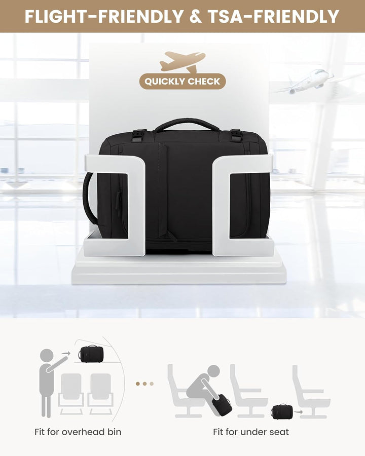 LOVEVOOK Reiserucksack Damen Herren, Handgepäck Rucksack Flugzeug, Travel Backpack Women, Laptop Ruc