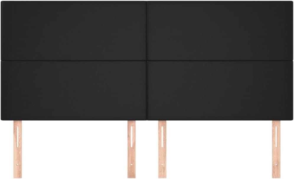 vidaXL Kopfteil 4 STK., Bettkopfteil mit Holzbeinen, Höhenverstellbar Polsterkopfteil für Bett, Bett