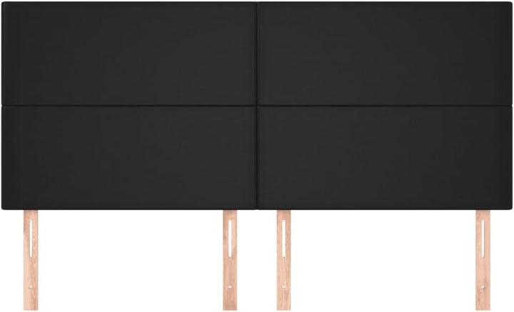 vidaXL Kopfteil 4 STK., Bettkopfteil mit Holzbeinen, Höhenverstellbar Polsterkopfteil für Bett, Bett