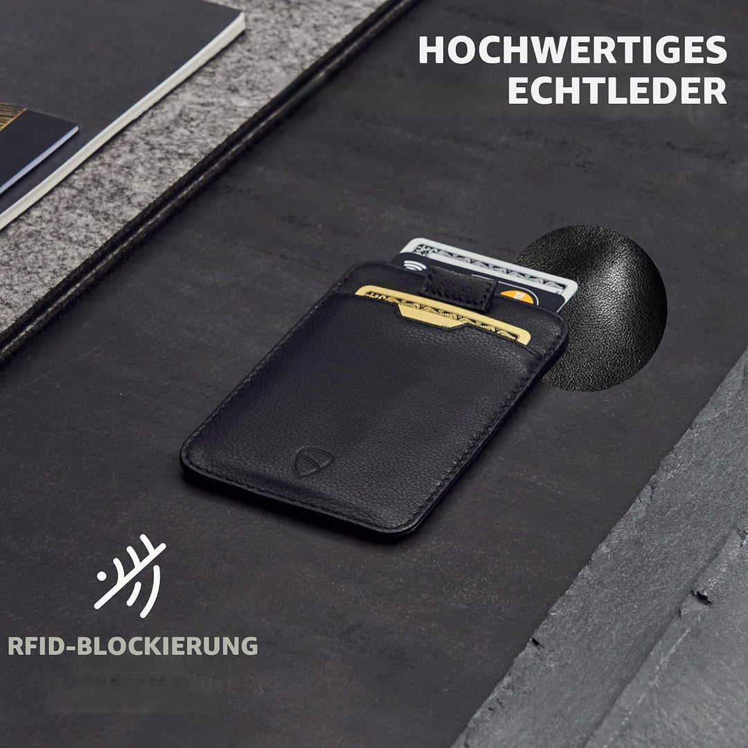 Vaultskin CHELSEA Ultra-Slim Leder-Geldbörse für die Vordertasche - RFID-Blockierung für Männer mit